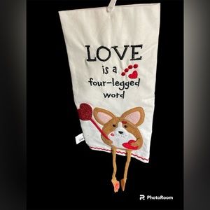 Ganz kitchen towel with corgi dog NWT